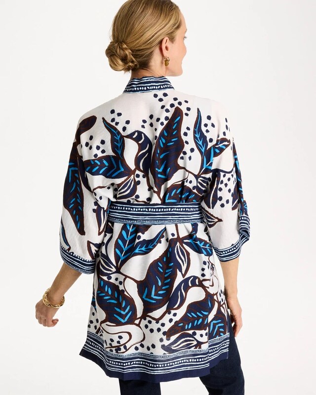 Printed Belted Kimono - image 3